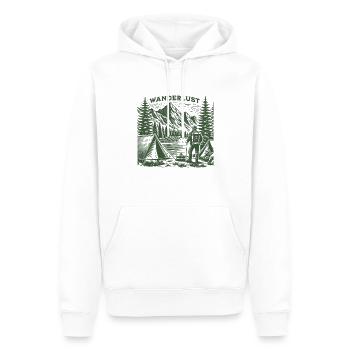 Wanderlust - Männer Premium Bio Hoodie - Weiß - Vorne - Nico (187cm)