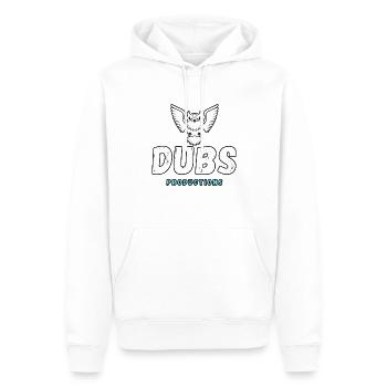 Dubs Productions Emblem - Men’s Premium Organic Hoodie - white - Front - Nico (187cm)