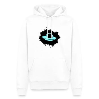 Ufo blobs - Men’s Premium Organic Hoodie - white - Front - Nico (187cm)