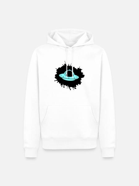 Blobs d’OVNI - Sweat à capuche Premium bio Homme - blanc