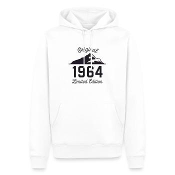 Original 1964 Jahrgang Berge Vintage Geburtstag - Männer Premium Bio Hoodie - Weiß - Vorne - Nico (187cm)