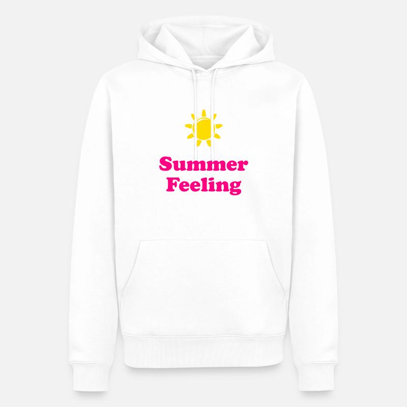 Summer Feeling - Männer Premium Bio Hoodie - Weiß