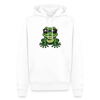Frog Comic Cool - Men’s Premium Organic Hoodie - white - Front - Nico (187cm)