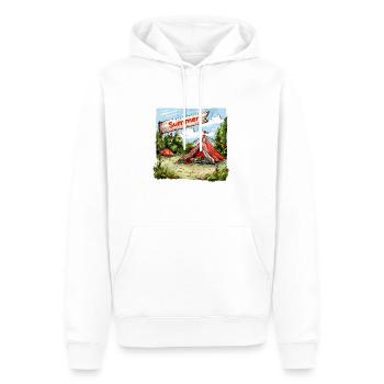 summer camp in field - Men’s Premium Organic Hoodie - white - Front - Nico (187cm)