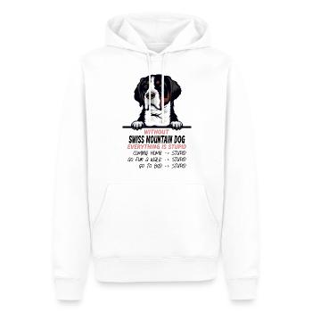 Ohne Schweizer Sennenhund ist alles doof - Männer Premium Bio Hoodie - Weiß - Vorne - Nico (187cm)