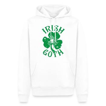 Irish Goth St Patrick's Day - Sweat à capuche Premium bio Homme - blanc - Devant - Nico (187cm)