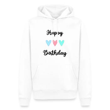 ALLES GUTE ZUM GEBURTSTAG!. ALLES GUTE ZUM GEBURTSTAG!. JAHRESTAG. - Männer Premium Bio Hoodie - Weiß - Vorne - Nico (187cm)