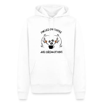 Bird Watching Bird Watching Birding Coffee - Men’s Premium Organic Hoodie - white - Front - Nico (187cm)