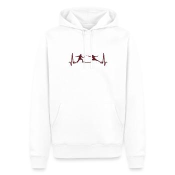 Fechten Herzschlag Games Fechter Spiele Fechten - Männer Premium Bio Hoodie - Weiß - Vorne - Nico (187cm)