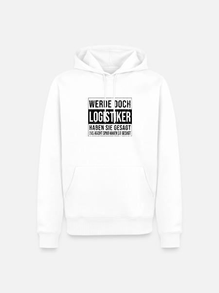 Logistik Geburtstag Arbeit witzige Logistiker - Männer Premium Bio Hoodie - Weiß