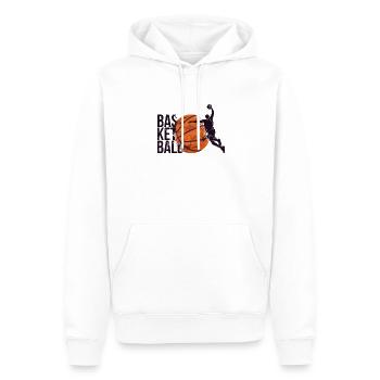 Basketballer Basketballspieler Basketball Bälle - Männer Premium Bio Hoodie - Weiß - Vorne - Nico (187cm)