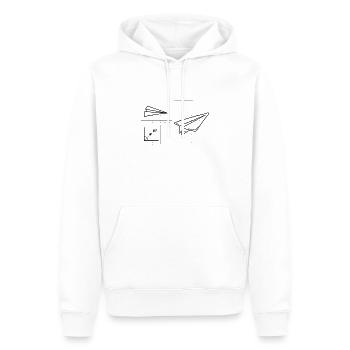 Paper Airplane Pilot Math Teacher Engineer - Men’s Premium Organic Hoodie - white - Front - Nico (187cm)