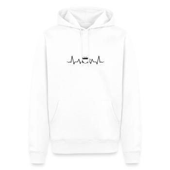 Collection de café Buveur de café Amateurs de café - Sweat à capuche Premium bio Homme - blanc - Devant - Nico (187cm)