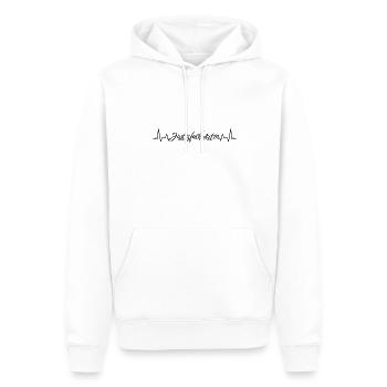 Richtern Herzschlag Justizfachwirtin - Männer Premium Bio Hoodie - Weiß - Vorne - Nico (187cm)