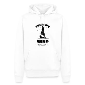 Plage Voile Windracer Land Sailers Land Sailors - Sweat à capuche Premium bio Homme - blanc - Devant - Nico (187cm)