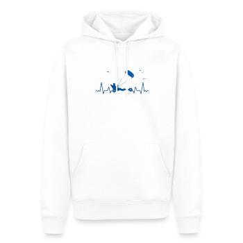 Strand-Kite Windracer Land-Kite Kite-Strandsegler - Männer Premium Bio Hoodie - Weiß - Vorne - Nico (187cm)