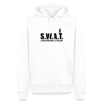 Sondengänger SWAT-TREASURE Metallsuchgerät - Männer Premium Bio Hoodie - Weiß - Vorne - Nico (187cm)