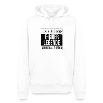 E-Bike Akku-Fahrrad Geburtstag geboren Legende - Männer Premium Bio Hoodie - Weiß - Vorne - Nico (187cm)