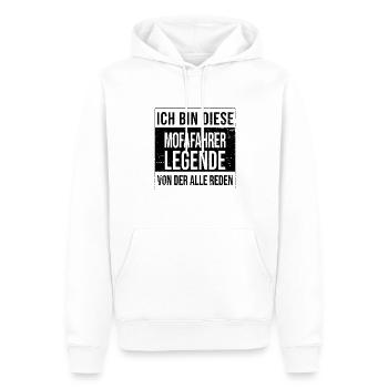 Mofa-Moped Geburtstag geboren Legende Mofafahrer - Männer Premium Bio Hoodie - Weiß - Vorne - Nico (187cm)