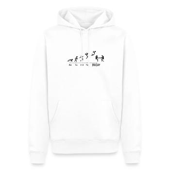 Jeu d’échecs - Sweat à capuche Premium bio Homme - blanc - Devant - Nico (187cm)
