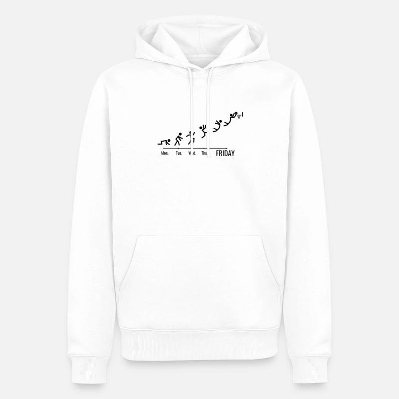 Basketteur Basketteur Basketteur Week-end - Sweat à capuche Premium bio Homme - blanc