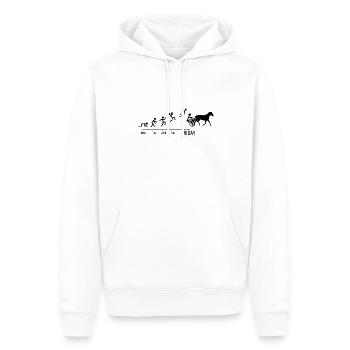 Trotting Horse Trat Racing Weekend Chevaux - Sweat à capuche Premium bio Homme - blanc - Devant - Nico (187cm)