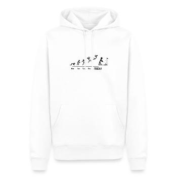 Jeu de golf Golfeurs Golf Week-end Golfeurs - Sweat à capuche Premium bio Homme - blanc - Devant - Nico (187cm)