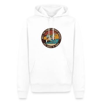 Trotting cheval vintage 2003 chevaux d’anniversaire - Sweat à capuche Premium bio Homme - blanc - Devant - Nico (187cm)