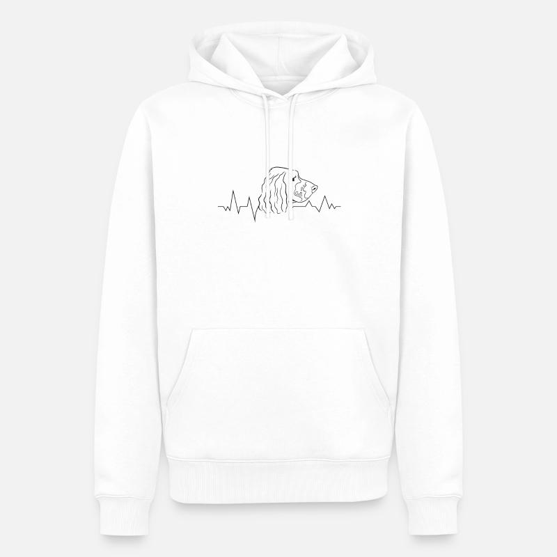 Hunderasse Englisch Springer-Spaniel - Männer Premium Bio Hoodie - Weiß