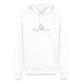 Race de chien Yorkshire terrier chien chien amoureux des chiens - Sweat à capuche Premium bio Homme - blanc - Devant - Nico (187cm)