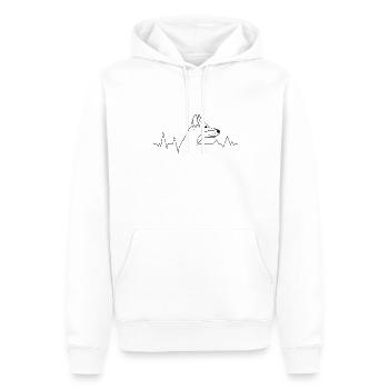 Race de chien Doberman chien amoureux des chiens - Sweat à capuche Premium bio Homme - blanc - Devant - Nico (187cm)