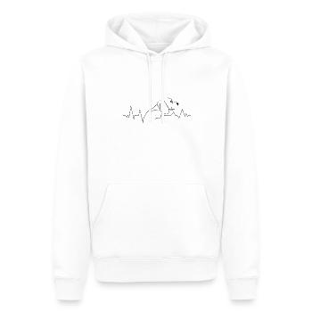 Race de chien Beagle chien amoureux du cœur battement de cœur - Sweat à capuche Premium bio Homme - blanc - Devant - Nico (187cm)