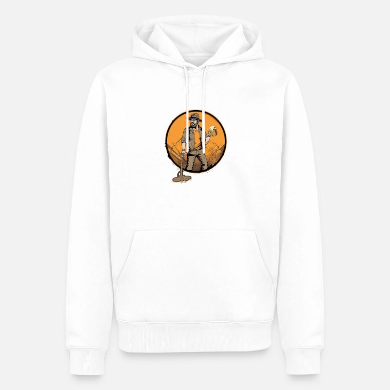 Détecteurs Sondler sonde Lustiges-Bier - Sweat à capuche Premium bio Homme - blanc