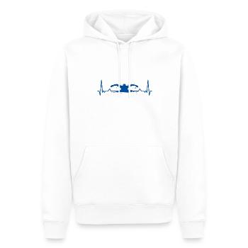 Schwimmer schwimmen Herzschlag Schwimm - Männer Premium Bio Hoodie - Weiß - Vorne - Nico (187cm)