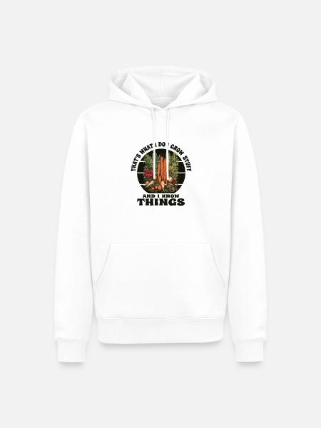Gärtnerin Gartenpflanzen lustiges Gärtner - Männer Premium Bio Hoodie - Weiß