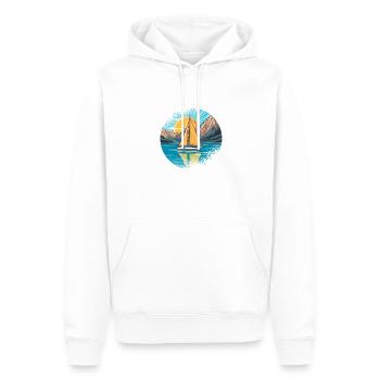Sailboat Sailing Ship Sailing Yacht Vintage Sailing - Men’s Premium Organic Hoodie - white - Front - Nico (187cm)