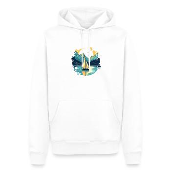 Sailboat Sailing Ship Sailing Yacht Vintage Sailing - Men’s Premium Organic Hoodie - white - Front - Nico (187cm)