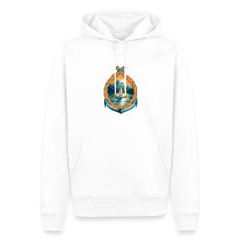 Sailboat Sailing Ship Sailing Yacht Vintage Sailing - Men’s Premium Organic Hoodie - white - Front - Nico (187cm)