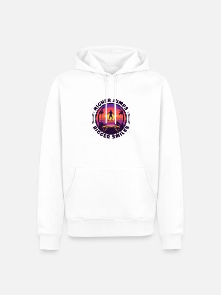 Lustige Sprüche Fitness Workout Trampolin-Sport - Männer Premium Bio Hoodie - Weiß