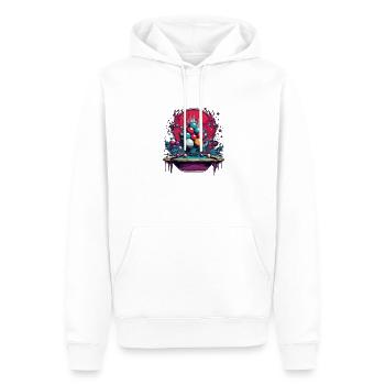 Jeu de snooker, table de snooker, boules de snooker, Vintage - Sweat à capuche Premium bio Homme - blanc - Devant - Nico (187cm)