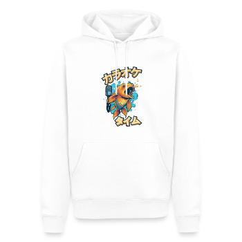 Koi Poisson Koi Carpe Koi Jardin Étang Drôle - Sweat à capuche Premium bio Homme - blanc - Devant - Nico (187cm)
