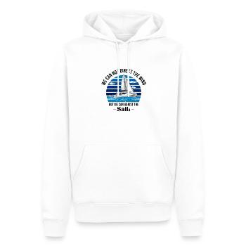 Sailor Voilier Voilier Voilier Yacht à voile - Sweat à capuche Premium bio Homme - blanc - Devant - Nico (187cm)
