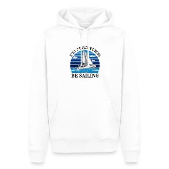Sailor Voilier Voilier Voilier Yacht à voile - Sweat à capuche Premium bio Homme - blanc - Devant - Nico (187cm)