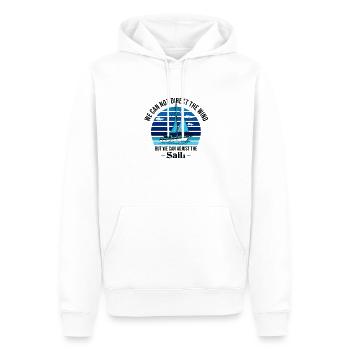 Sailor Voilier Voilier Voilier Yacht à voile - Sweat à capuche Premium bio Homme - blanc - Devant - Nico (187cm)