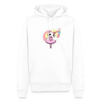 Girls ballet ballerina cats 7 years old 7th - Men’s Premium Organic Hoodie - white - Front - Nico (187cm)