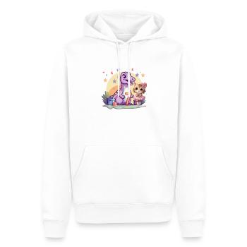 Girl Ballet Dinosaur Cat 7 Years Old 7 - Men’s Premium Organic Hoodie - white - Front - Nico (187cm)