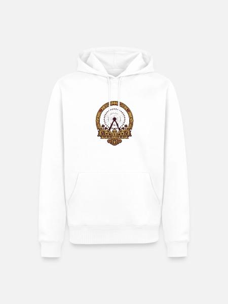 Freizeitpark Jahrmarkt Rummelplatz Volksfest - Männer Premium Bio Hoodie - Weiß