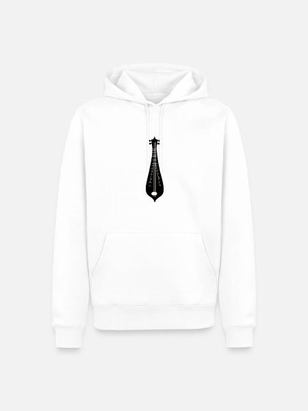 Dulcimer-Musiker Zupfinstrument Hammered Dulcimer - Männer Premium Bio Hoodie - Weiß