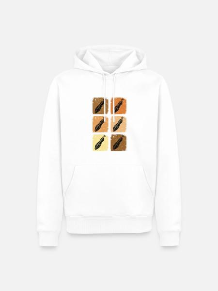 Dulcimer-Musiker Folk-Musik Hammered Dulcimer - Männer Premium Bio Hoodie - Weiß