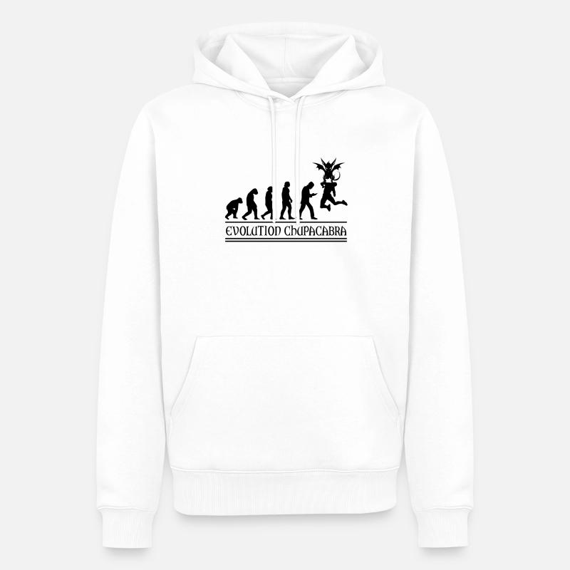 Cryptozoologists Chupacabra Creatures Evolution - Men’s Premium Organic Hoodie - white